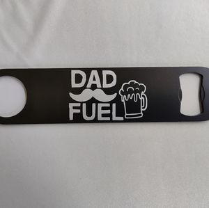 Stainless Steel Bottle Opener Dad Fuel Mustache & Beer